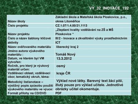 VY_32_INOVACE_192 Tomáš Nový osmý kraje ČR