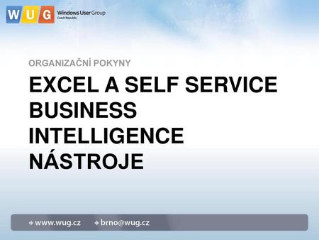 Excel a self service business intelligence nástroje