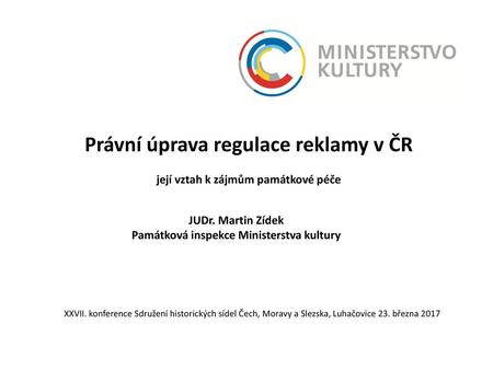 Právní úprava regulace reklamy v ČR