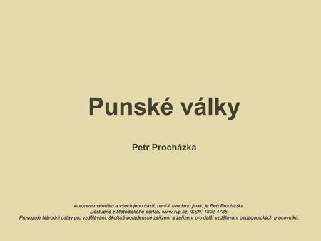 Punské války Petr Procházka