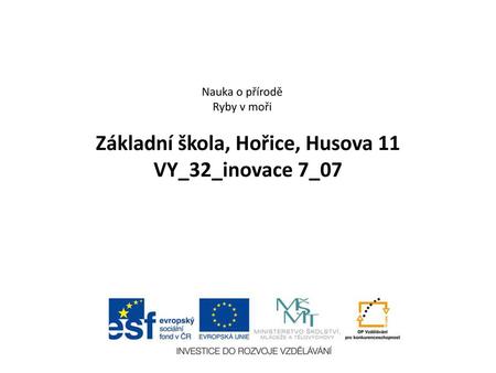 Základní škola, Hořice, Husova 11 VY_32_inovace 7_07