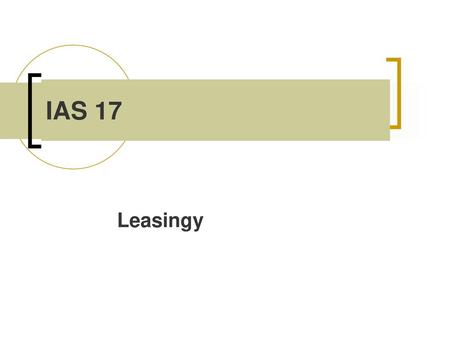 IAS 17 Leasingy.