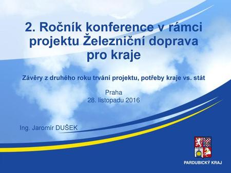 2. Ročník konference v rámci projektu Železniční doprava pro kraje