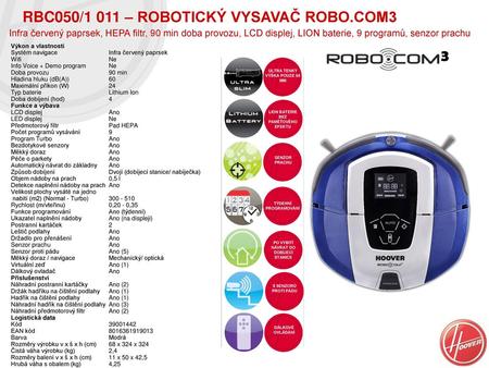 RBC050/1 011 – robotický vysavač robo.com3