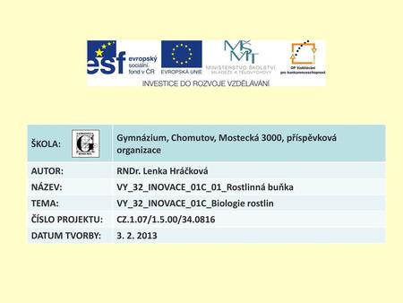 ŠKOLA: Gymnázium, Chomutov, Mostecká 3000, příspěvková organizace