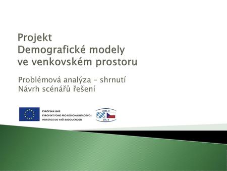 Projekt Demografické modely ve venkovském prostoru