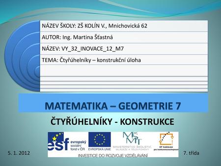 MATEMATIKA – GEOMETRIE 7