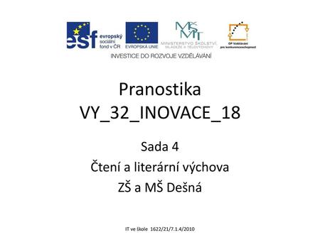 Pranostika VY_32_INOVACE_18
