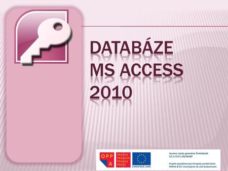 Databáze MS ACCESS 2010.