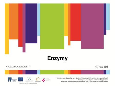 Enzymy 15. října 2013 VY_32_INOVACE_130311