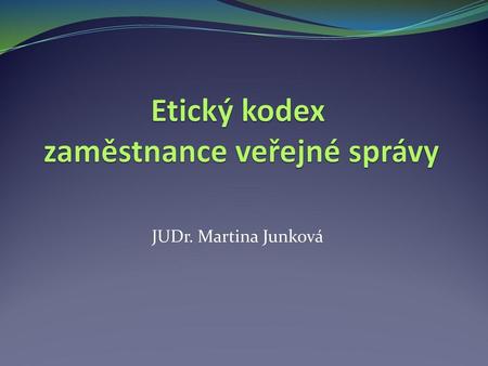 Etický kodex zaměstnance veřejné správy