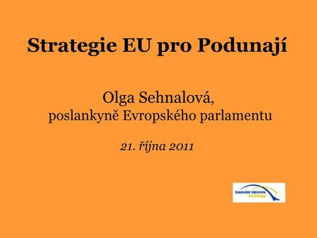 Strategie EU pro Podunají