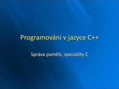 Programování v jazyce C++