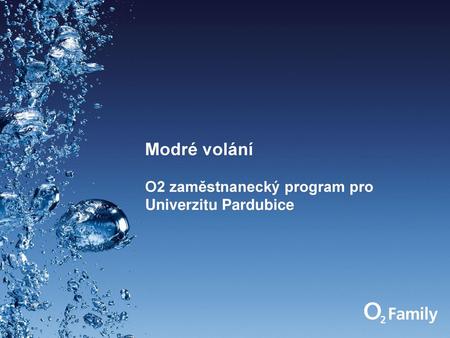 Modré volání O2 zaměstnanecký program pro Univerzitu Pardubice