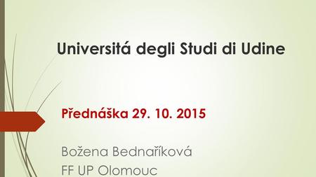 Universitá degli Studi di Udine