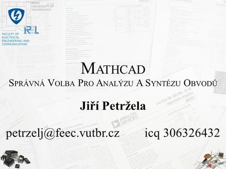 MATHCAD Jiří Petržela icq