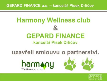 GEPARD FINANCE a.s. – kancelář Písek Drlíčov