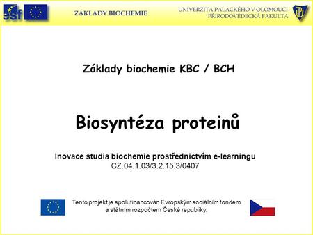 Základy biochemie KBC / BCH