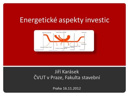 Energetické aspekty investic Jiří Karásek ČVUT v Praze, Fakulta stavební Praha 16.11.2012.
