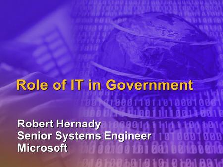 Role of IT in Government