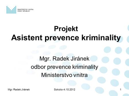 Projekt Asistent prevence kriminality