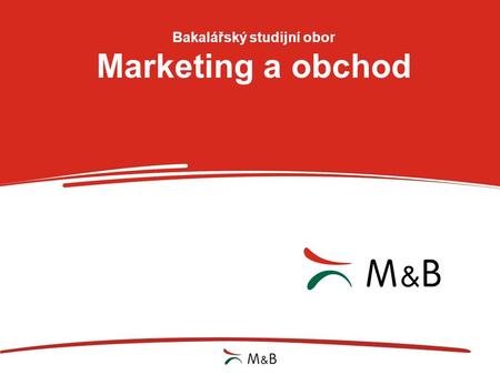 Bakalářský studijní obor Marketing a obchod