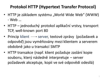 Protokol HTTP (Hypertext Transfer Protocol)