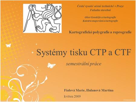 Systémy tisku CTP a CTF semestrální práce