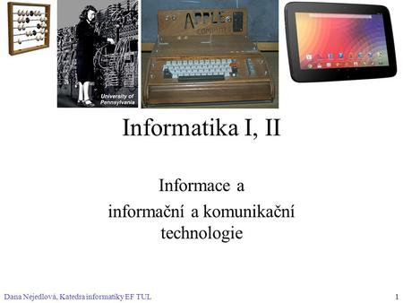 Informace a informační a komunikační technologie