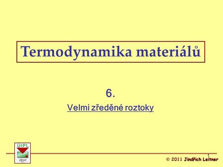 Termodynamika materiálů