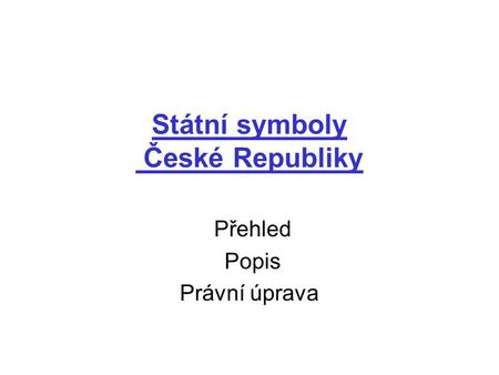 Státní symboly České Republiky