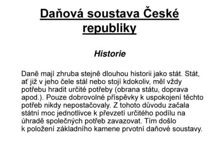 Daňová soustava České republiky