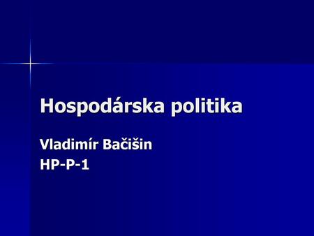 Vladimír Bačišin HP-P-1