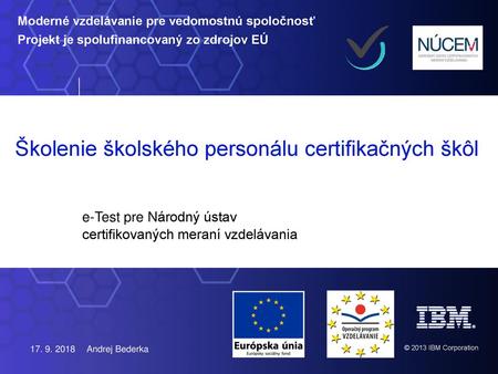 Školenie školského personálu certifikačných škôl