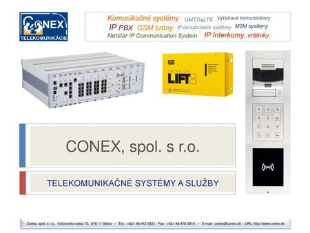 TELEKOMUNIKAČNÉ SYSTÉMY A SLUŽBY