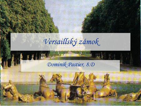 Versaillský zámok Dominik Pastier, 8.D Dominik Pastier.