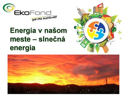 Energia v našom meste – slnečná energia