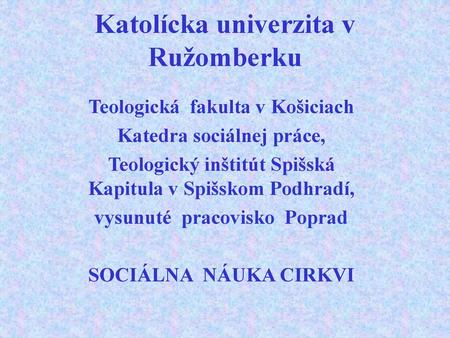 Katolícka univerzita v Ružomberku