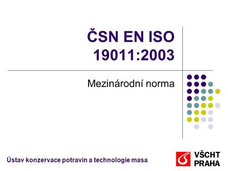 ČSN EN ISO 19011:2003 Mezinárodní norma