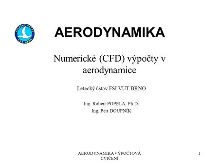 Numerické (CFD) výpočty v aerodynamice