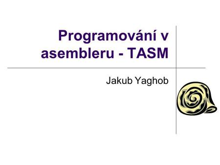 Programování v asembleru - TASM
