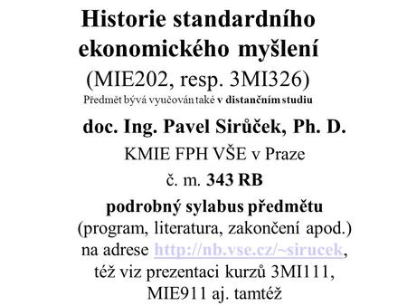 doc. Ing. Pavel Sirůček, Ph. D.