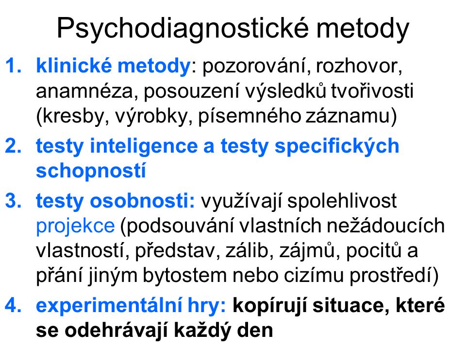 Psychodiagnostické metody