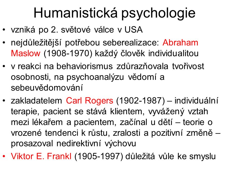 Humanistická psychologie