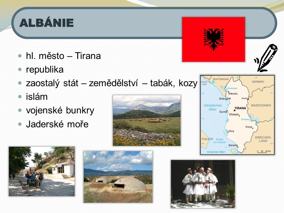 ALBÁNIE hl. město – Tirana republika