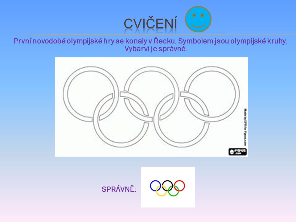 CVIČENÍ První novodobé olympijské hry se konaly v Řecku.