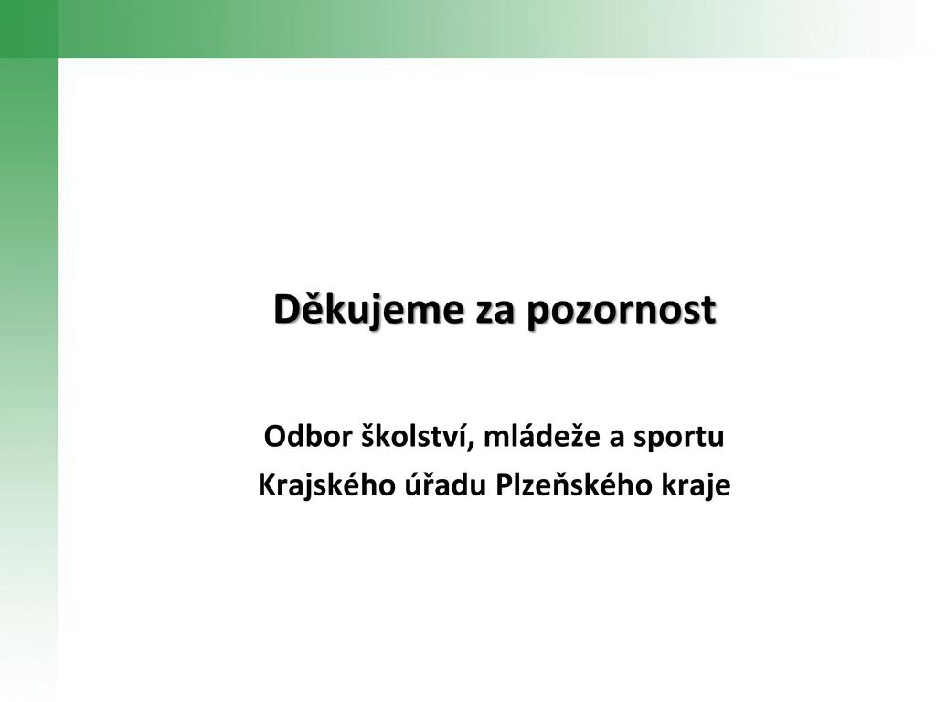 Odbor školství, mládeže a sportu Krajského úřadu Plzeňského kraje