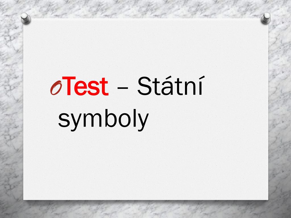 Test – Státní symboly