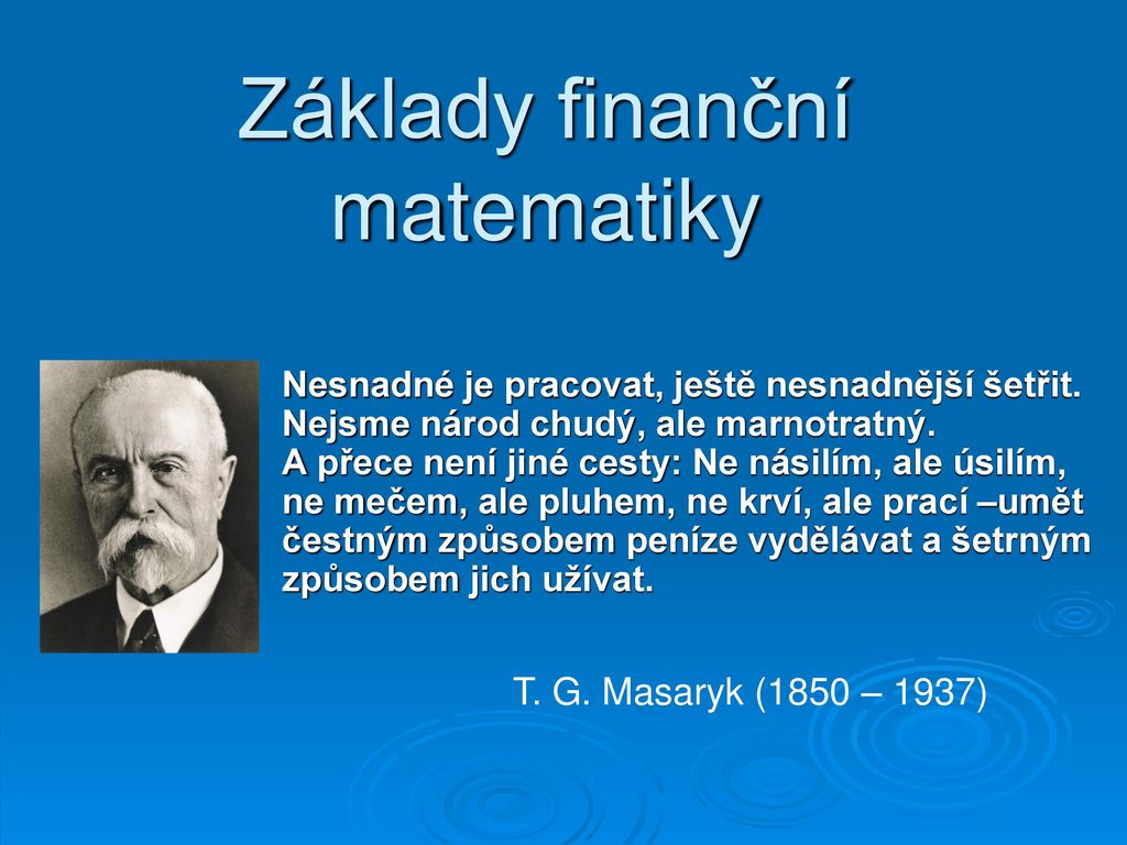 Základy finanční matematiky