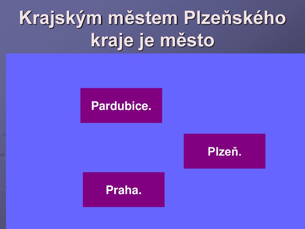 Krajským městem Plzeňského kraje je město